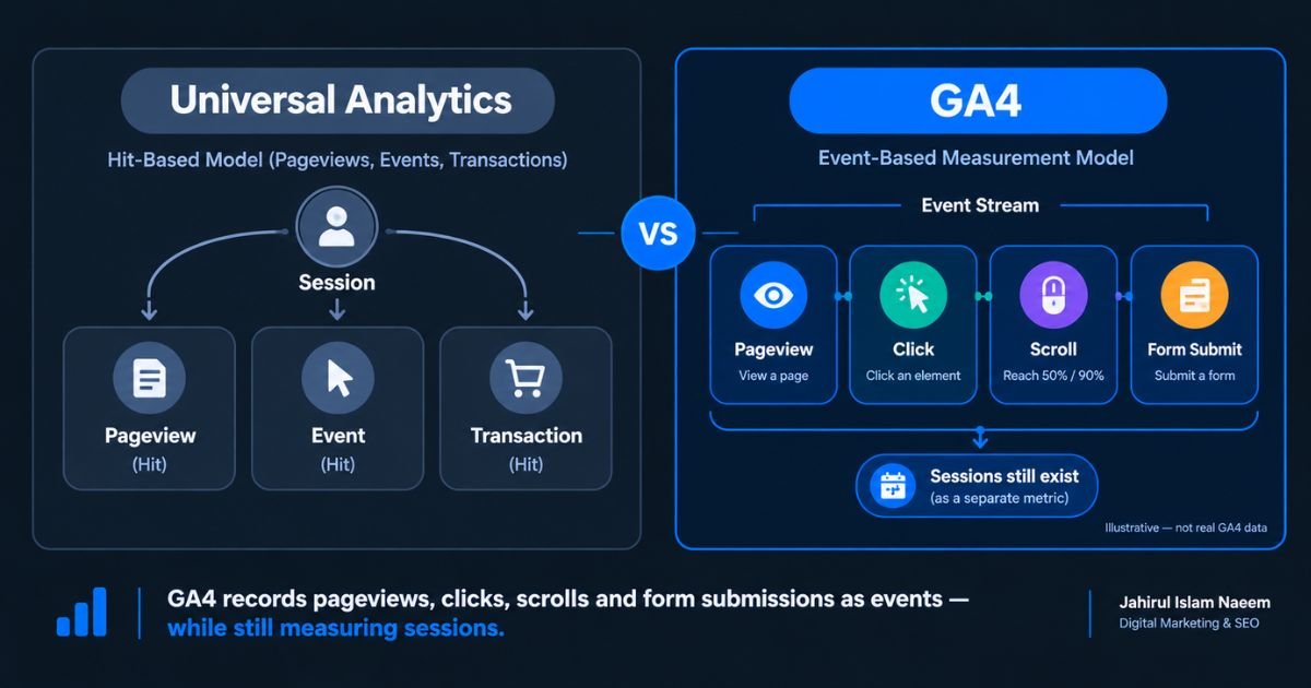 GA4, Universal Analytics, Google Analytics, web analytics, digital marketing Bangladesh